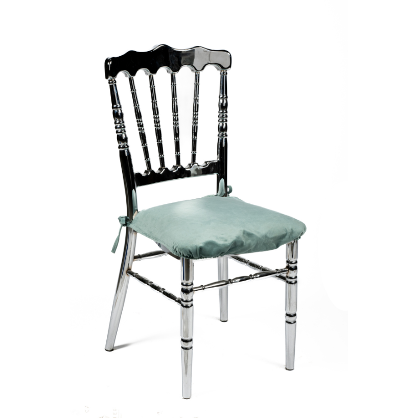 Cojín silla Napoleón E terciopelo verde agua