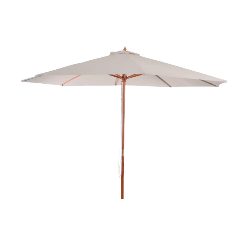 Parasol Blanco y Madera