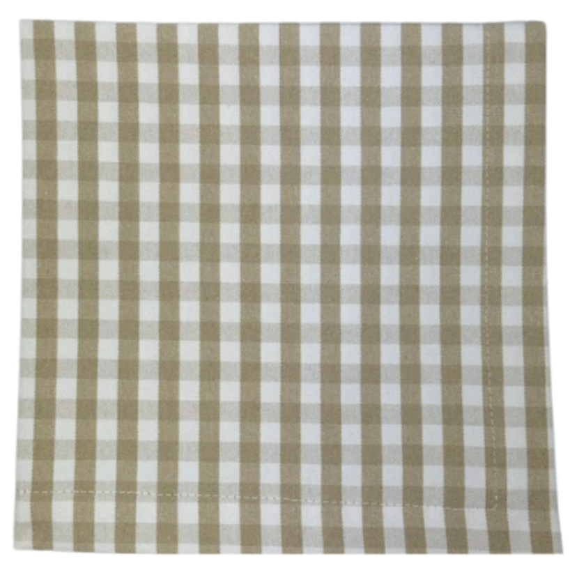 Servilleta coctel vichy marrón