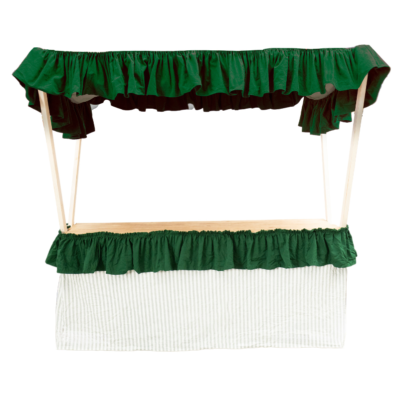 Fundas Puesto de crucetas con toldo verde