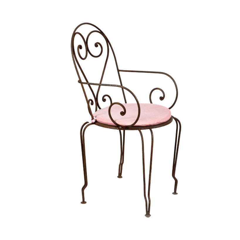 Cojin terciopelo rosa para Silla Oxid