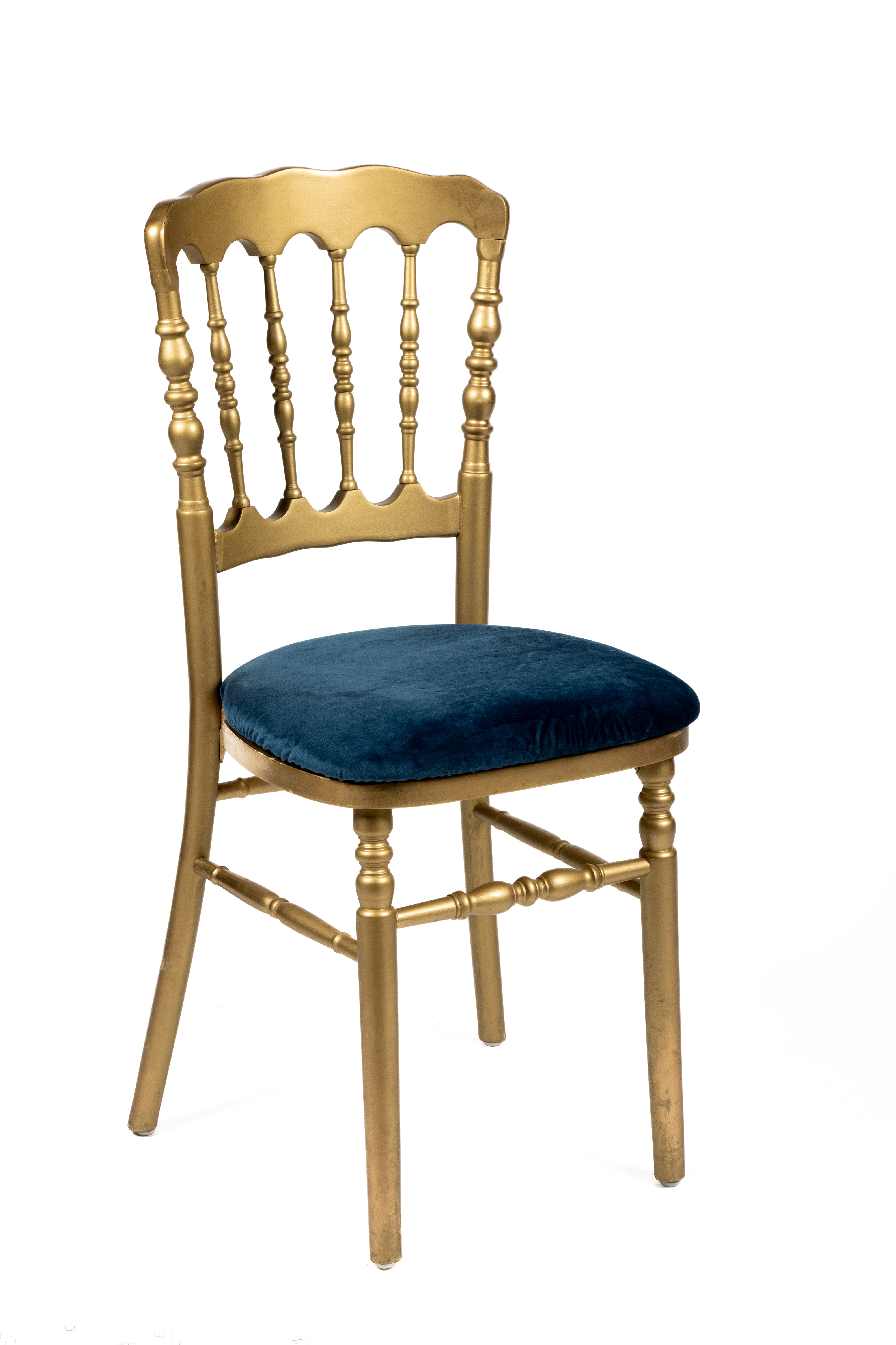 Cojin azul verdoso silla napoleon dorado