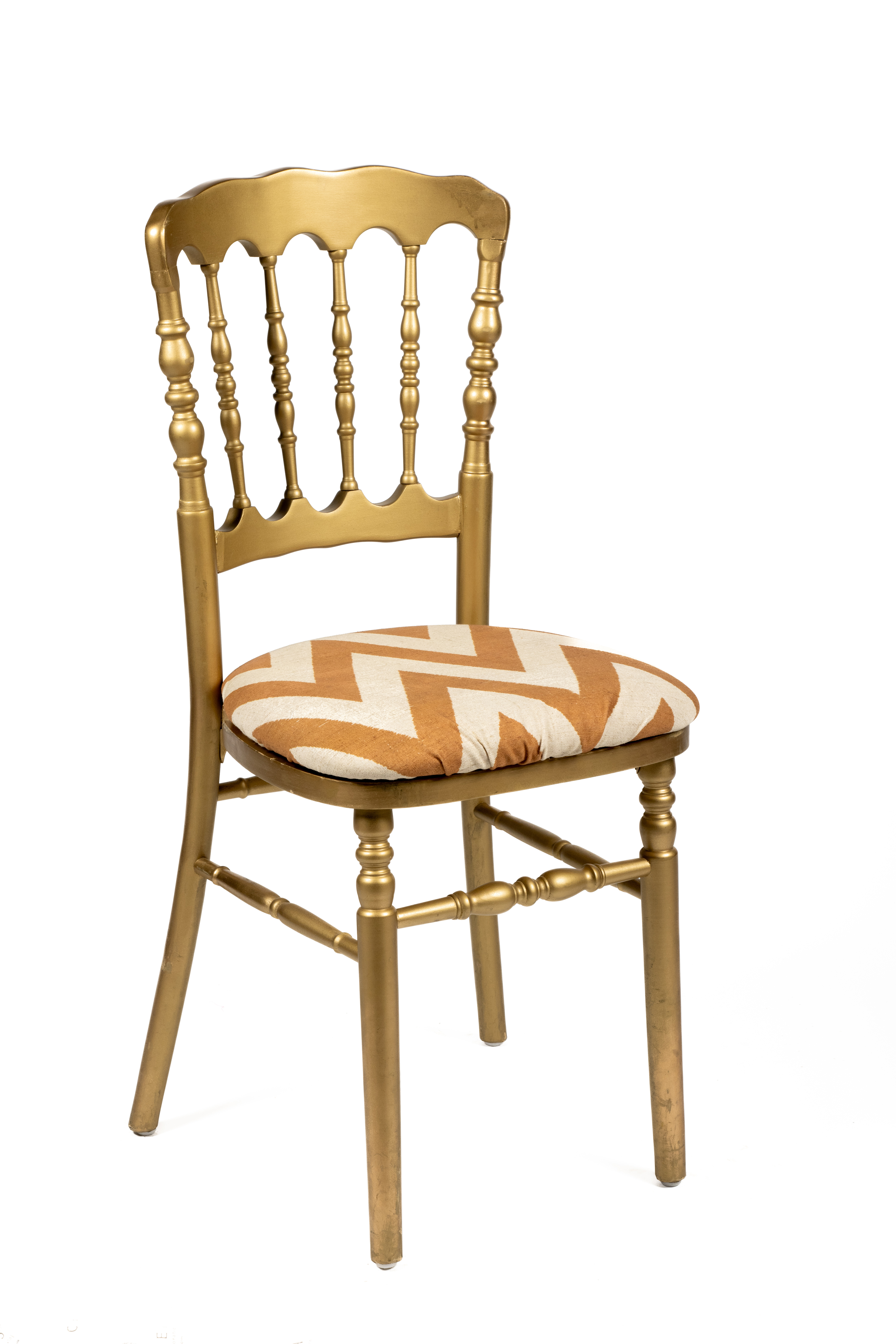 Cojin zig zag silla napoleon dorada