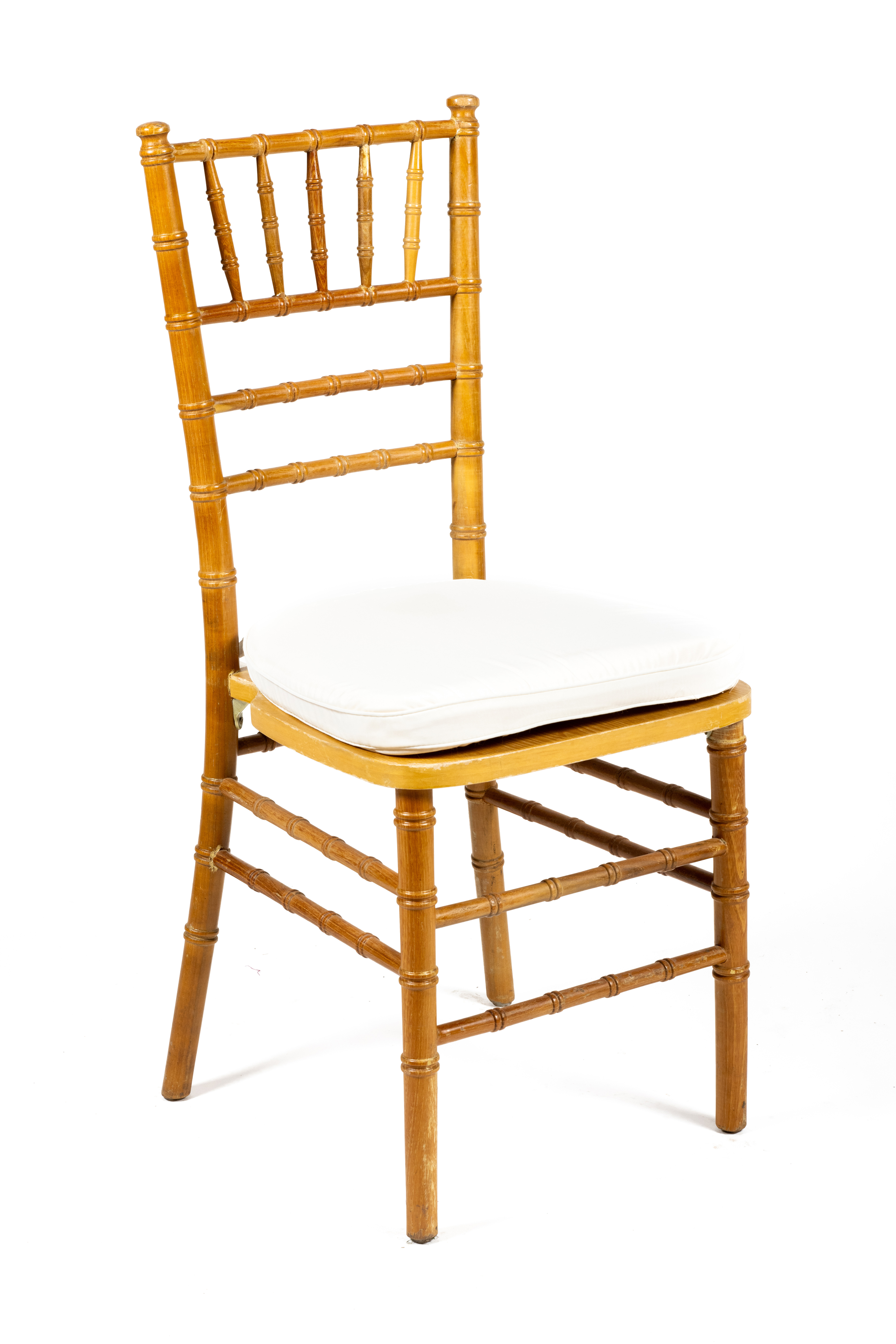 Cojin blanco tiff madera natural