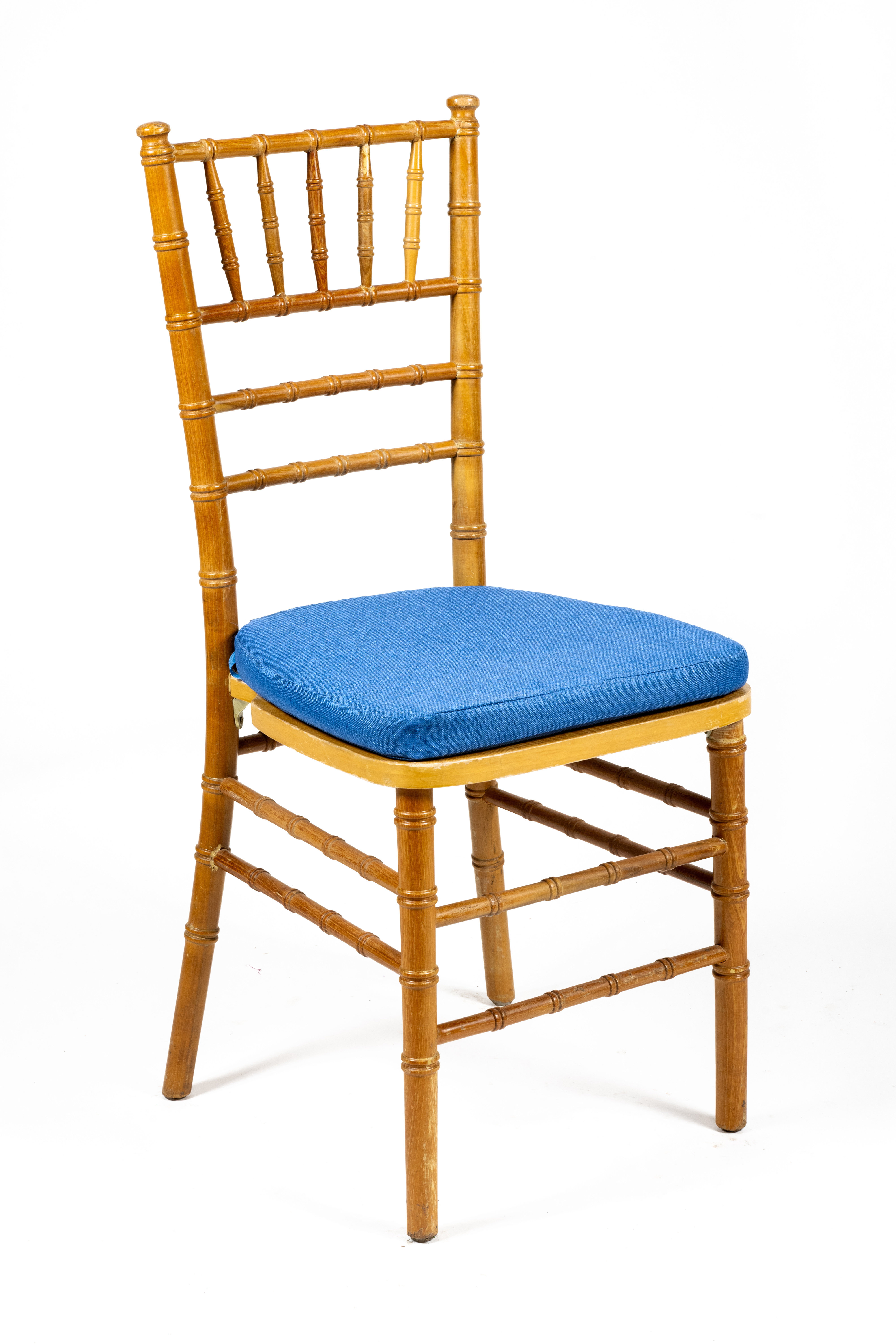 Cojin azul tiff madera natural