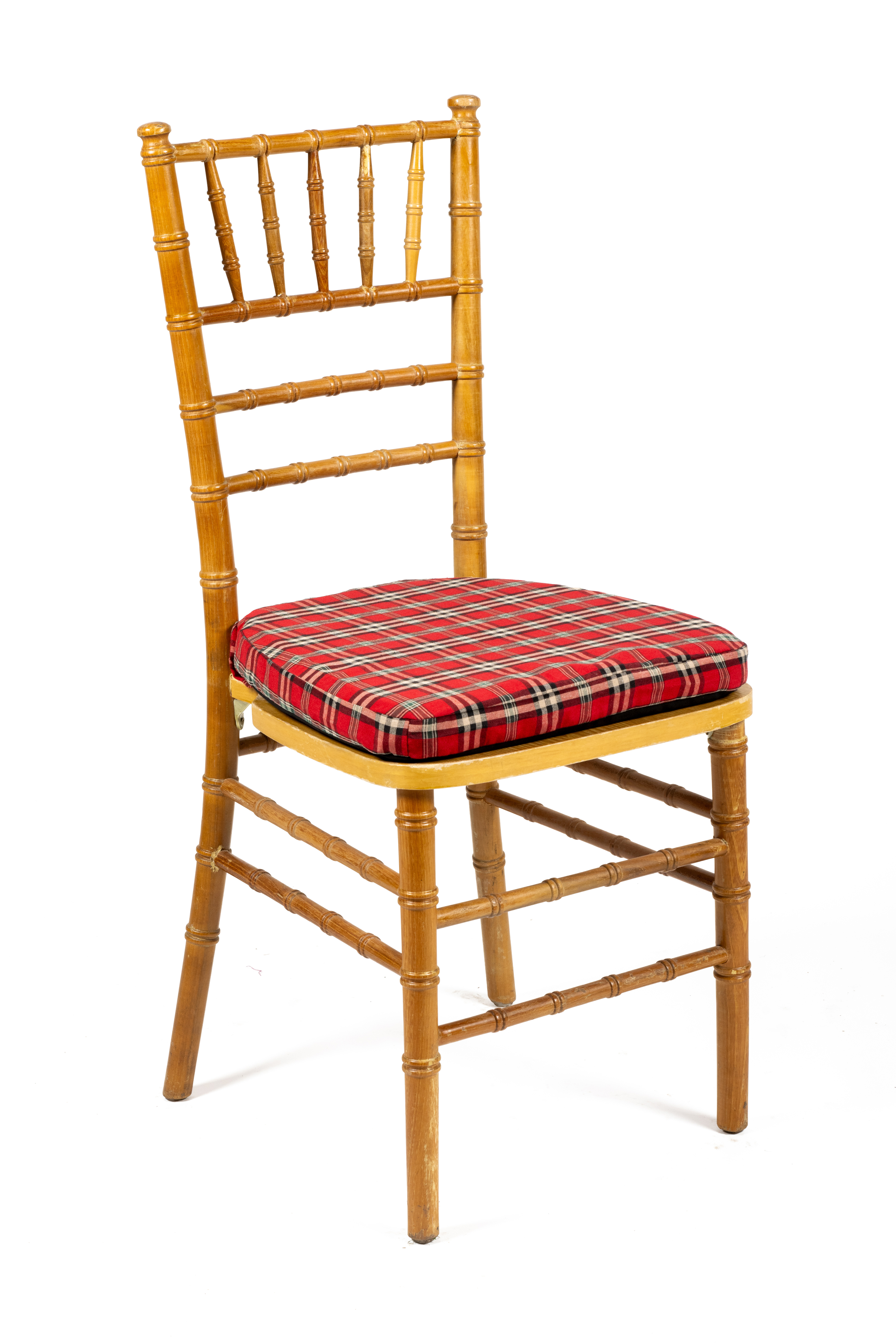Cojin tartan tiff madera natural