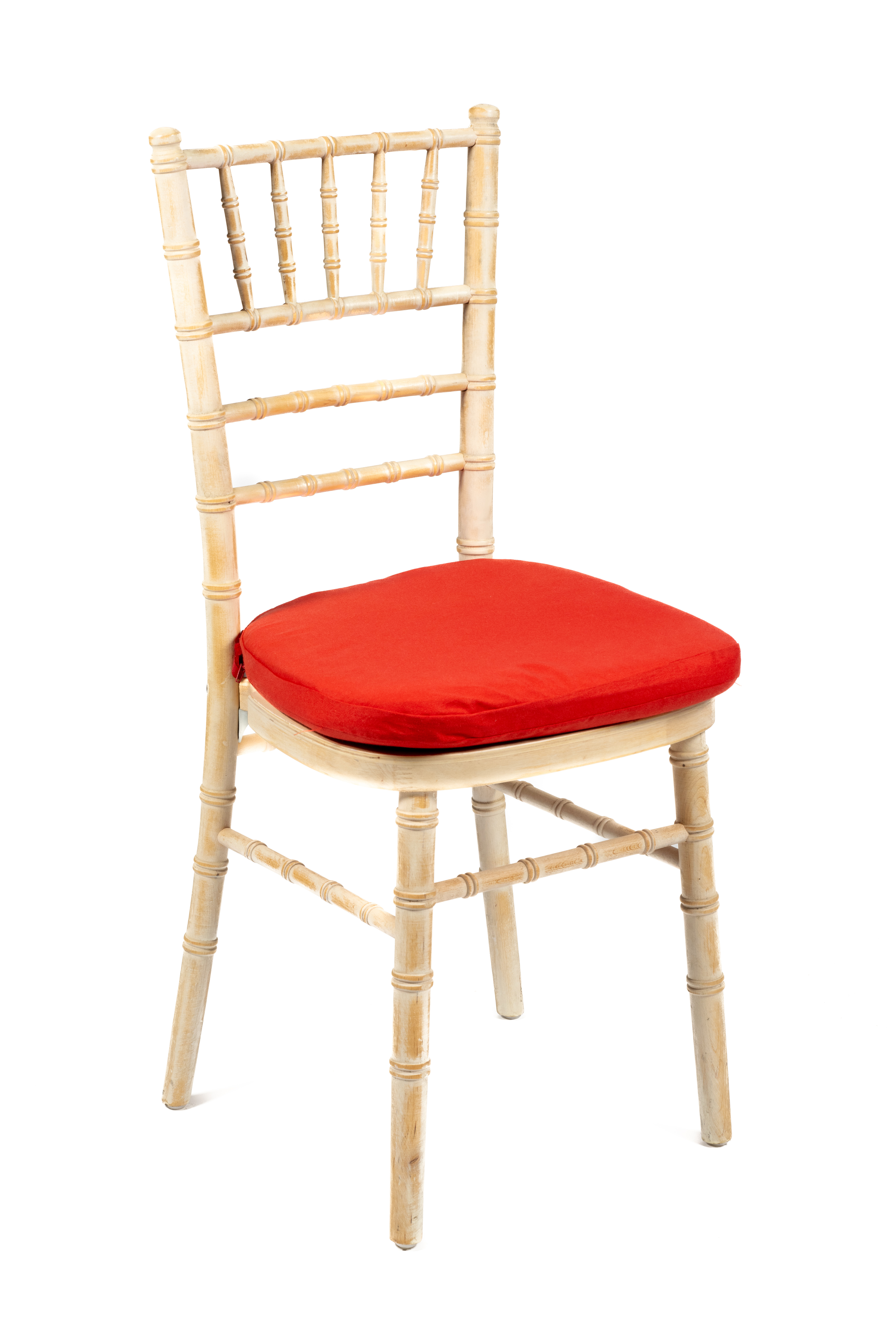 Cojin rojo tiff madera decapada
