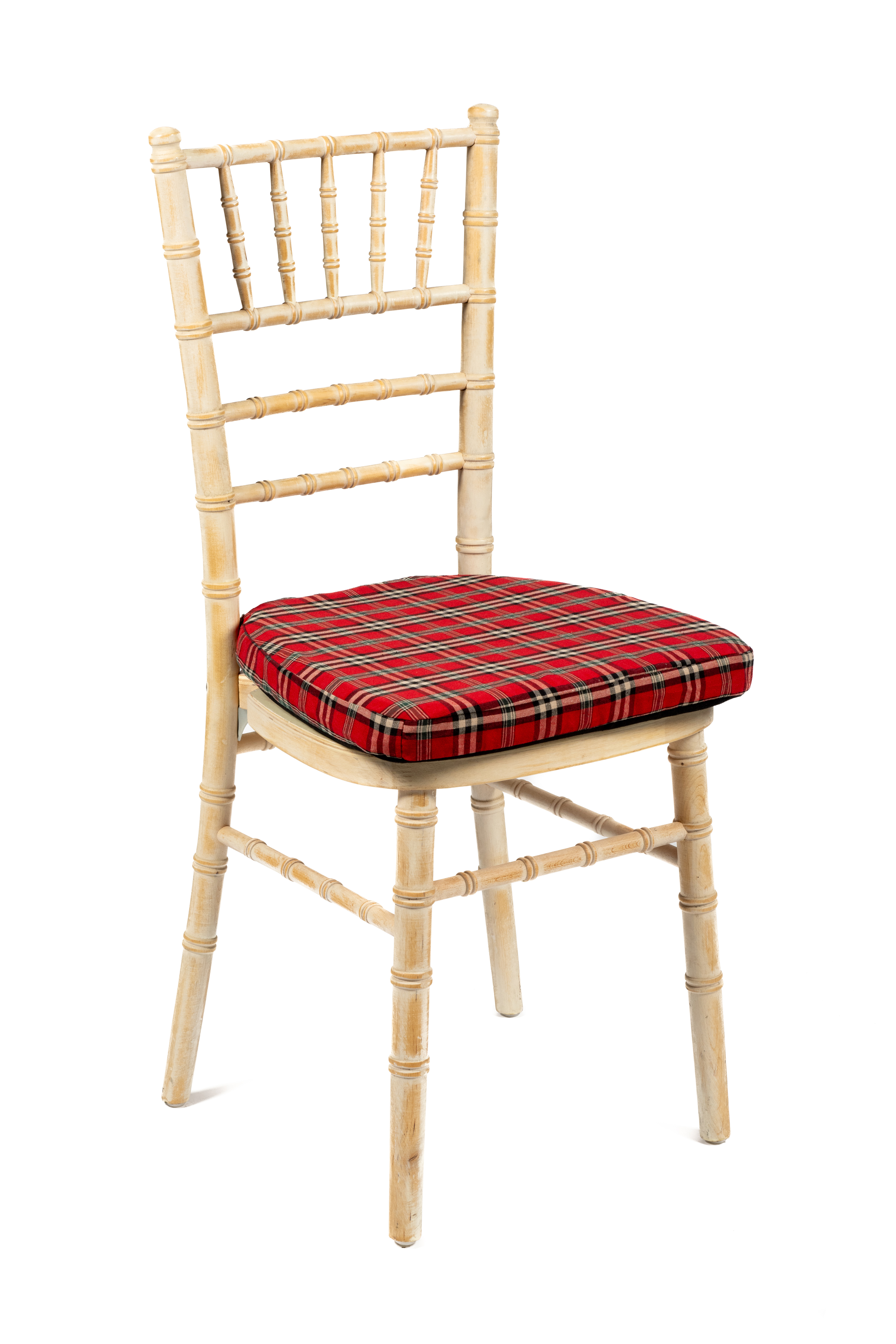 Cojin tartan tiff madera decapada