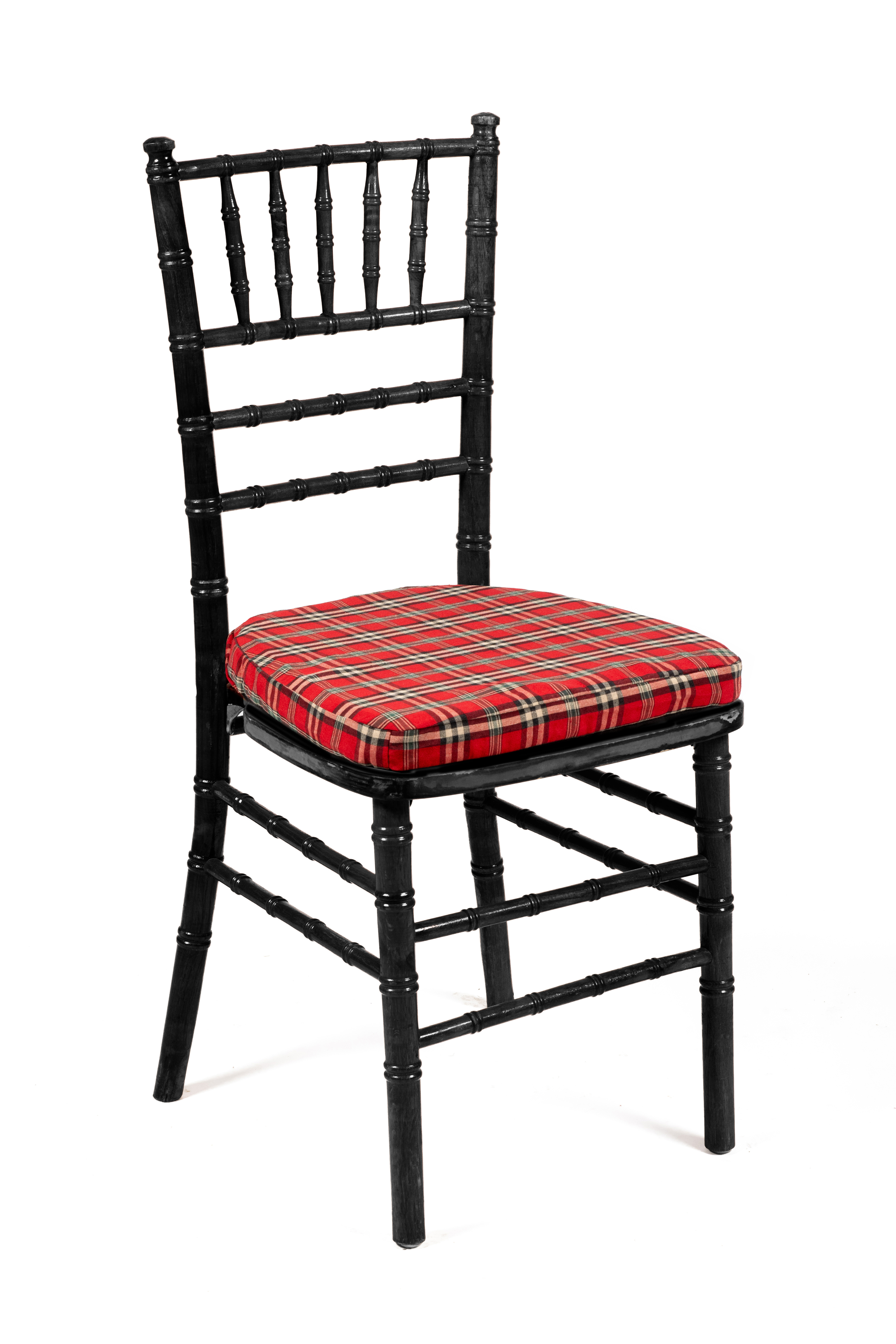 Cojin tartan tiff pvc negra