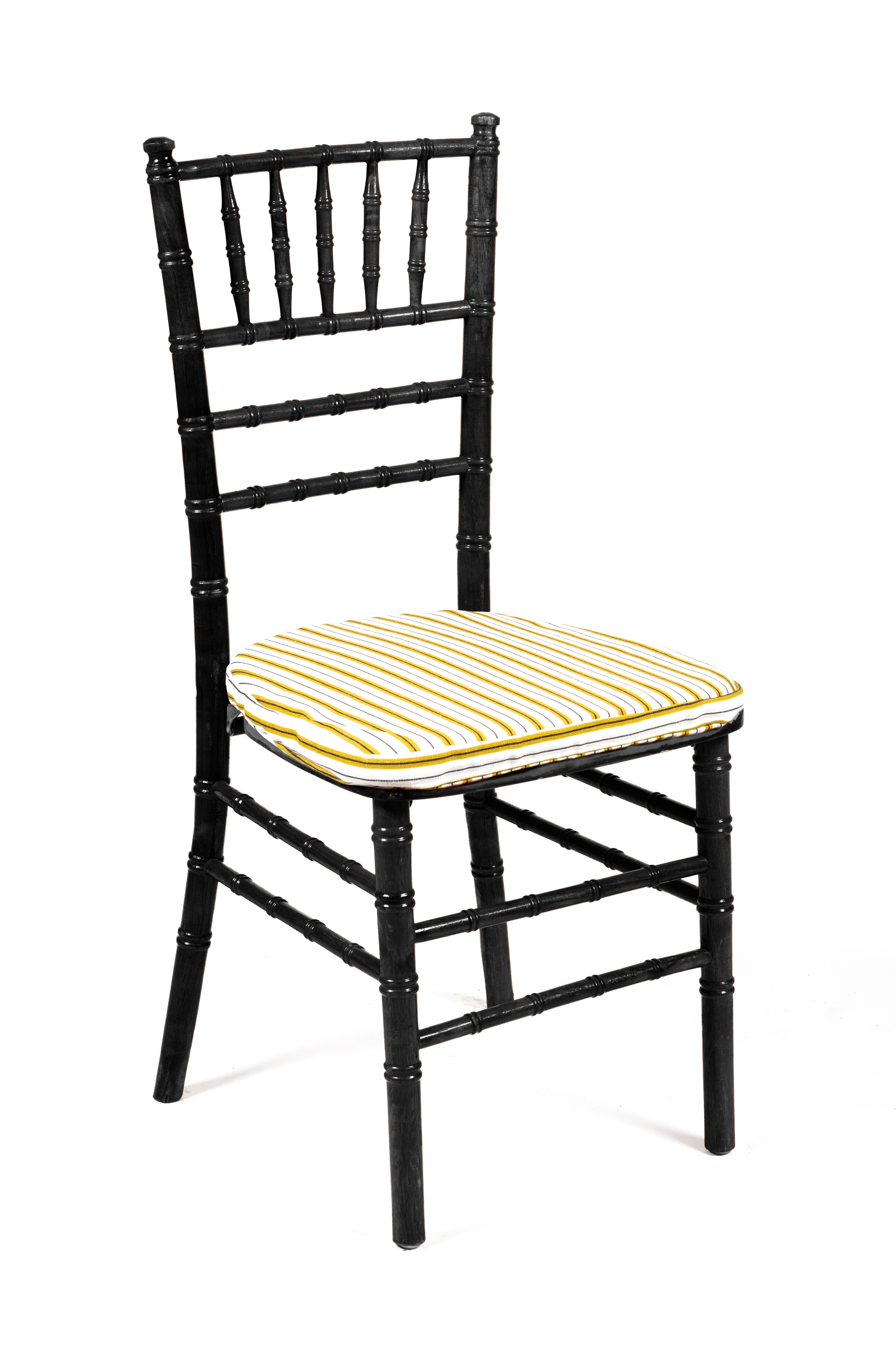 Cojin amarillo tiff pvc negra
