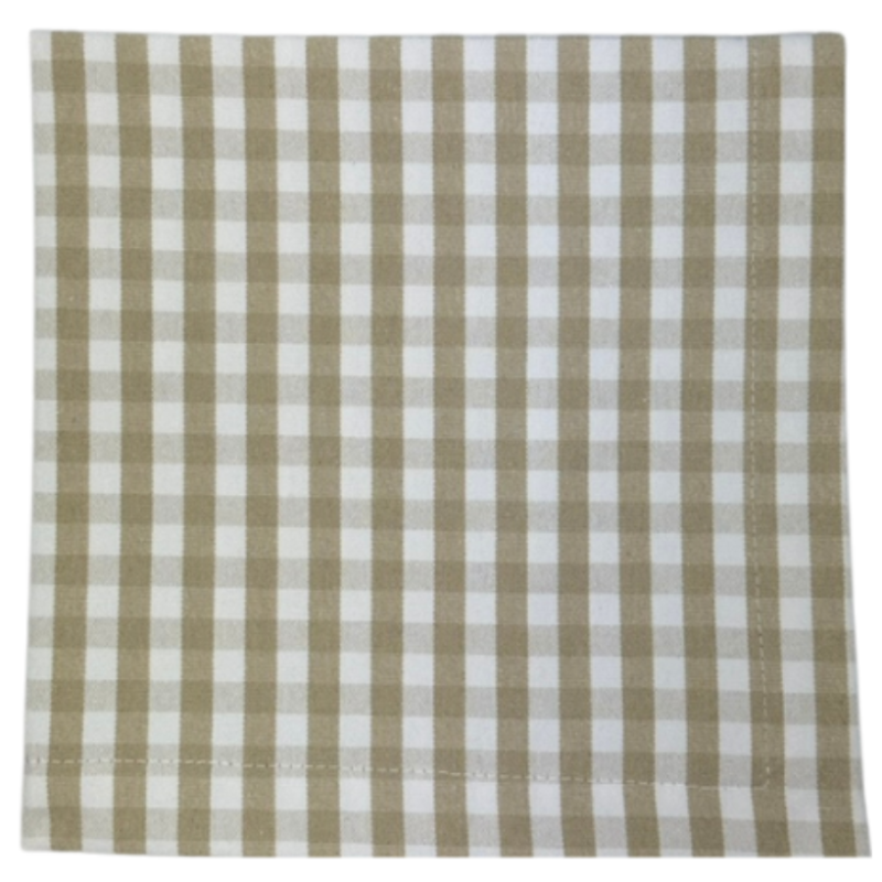 Servilleta coctel vichy marrón