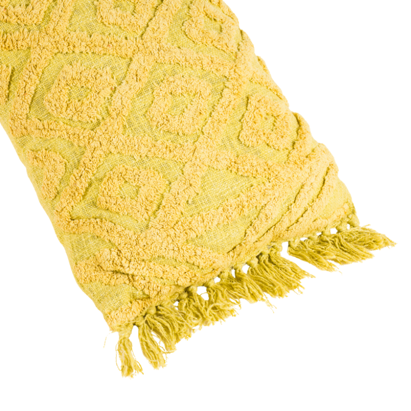 Cojin rectangular rústico amarillo