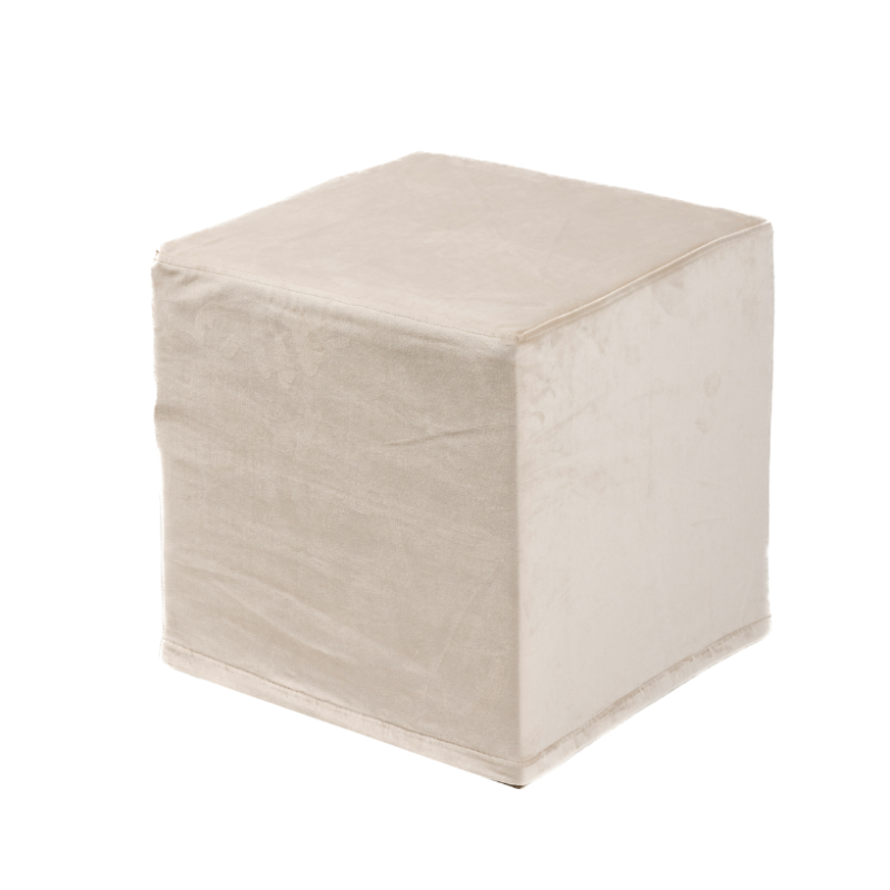 Funda Puff Náutico terciopelo Beige