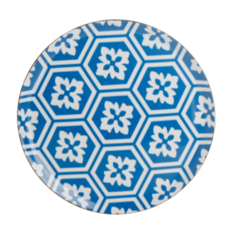 Plato Trinchero Geo Azul
