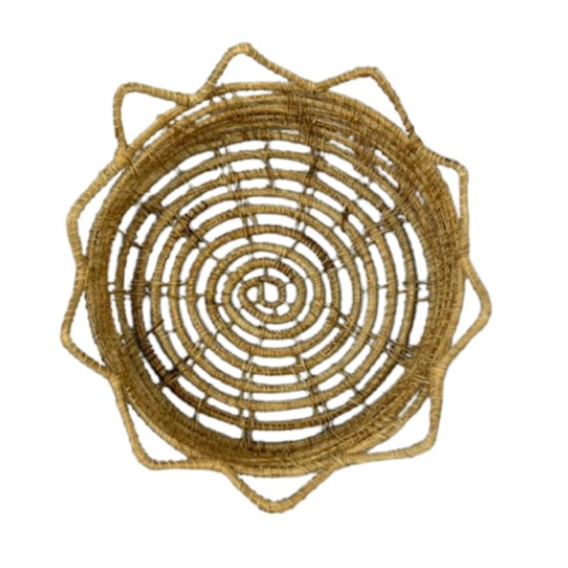 Cesta de pan rattan flower 18cm