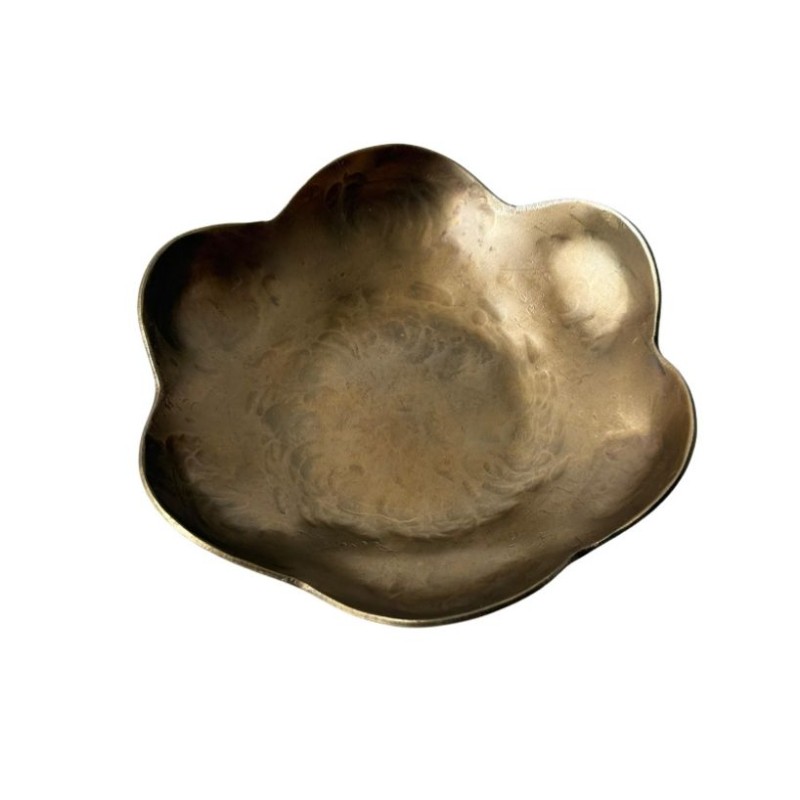 Plato pan flor dorado