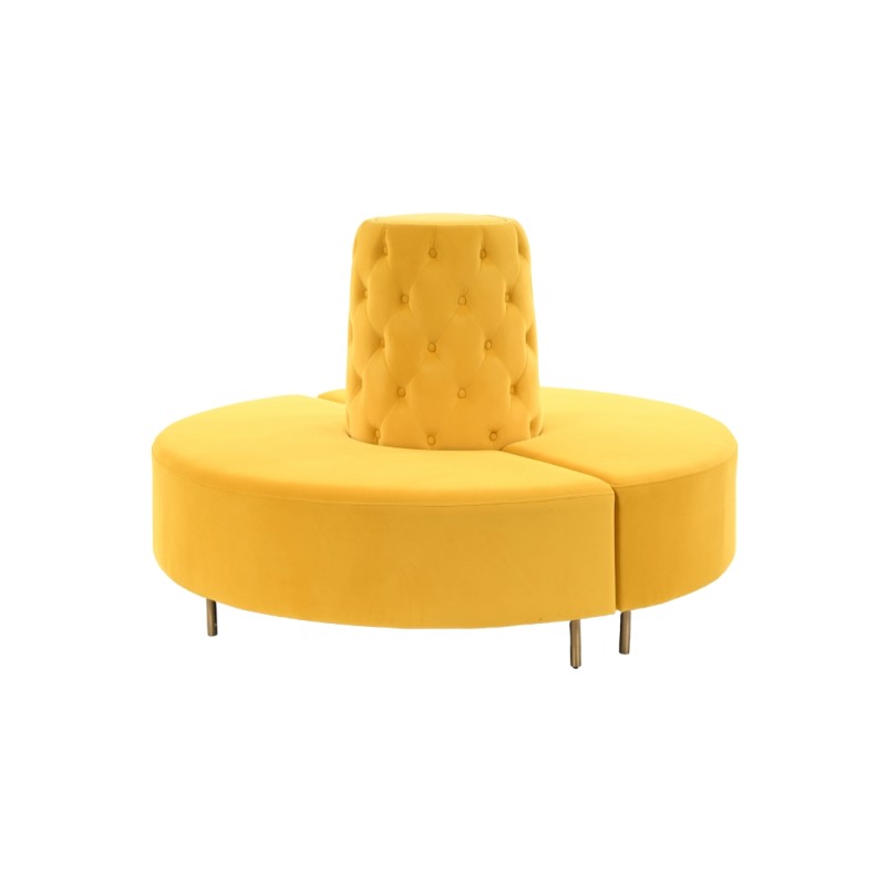 Sofá redondo mostaza