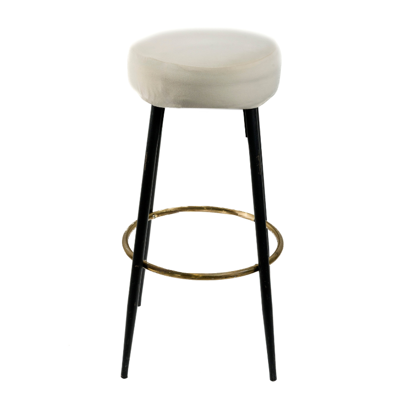 Funda Taburete Carpi terciopelo offwhite