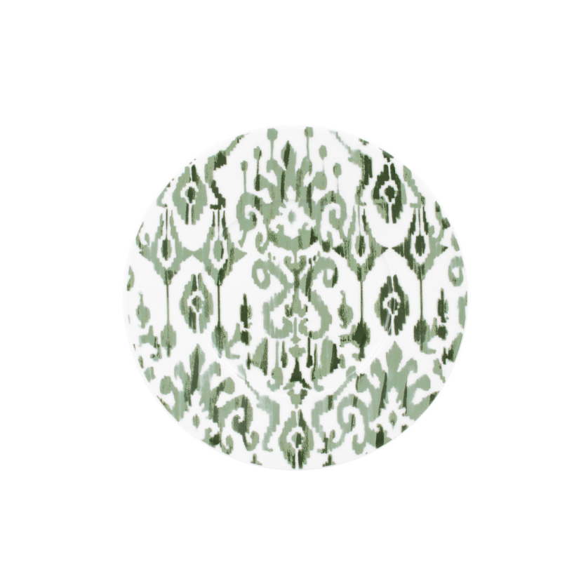 Plato pan  Ikat verde