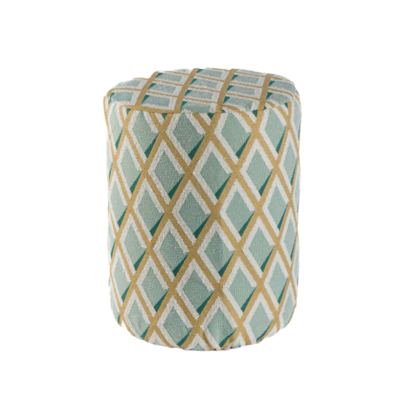 Funda Puff rombo esmeralda