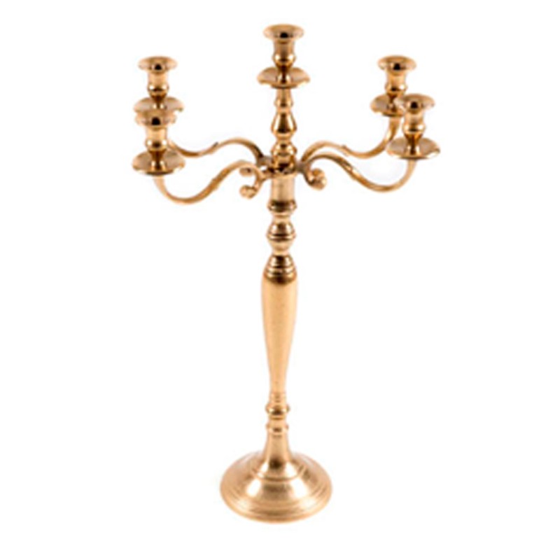 Candelabro lumiere dorado grande