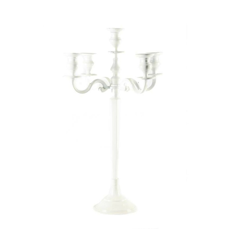 Candelabro Metal blanco