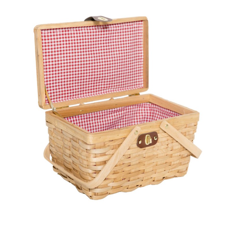 Cesta de Picnic vichy rojo