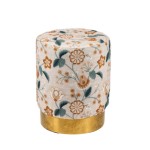 Funda Para Velvet Flor Beige Y Turquesa